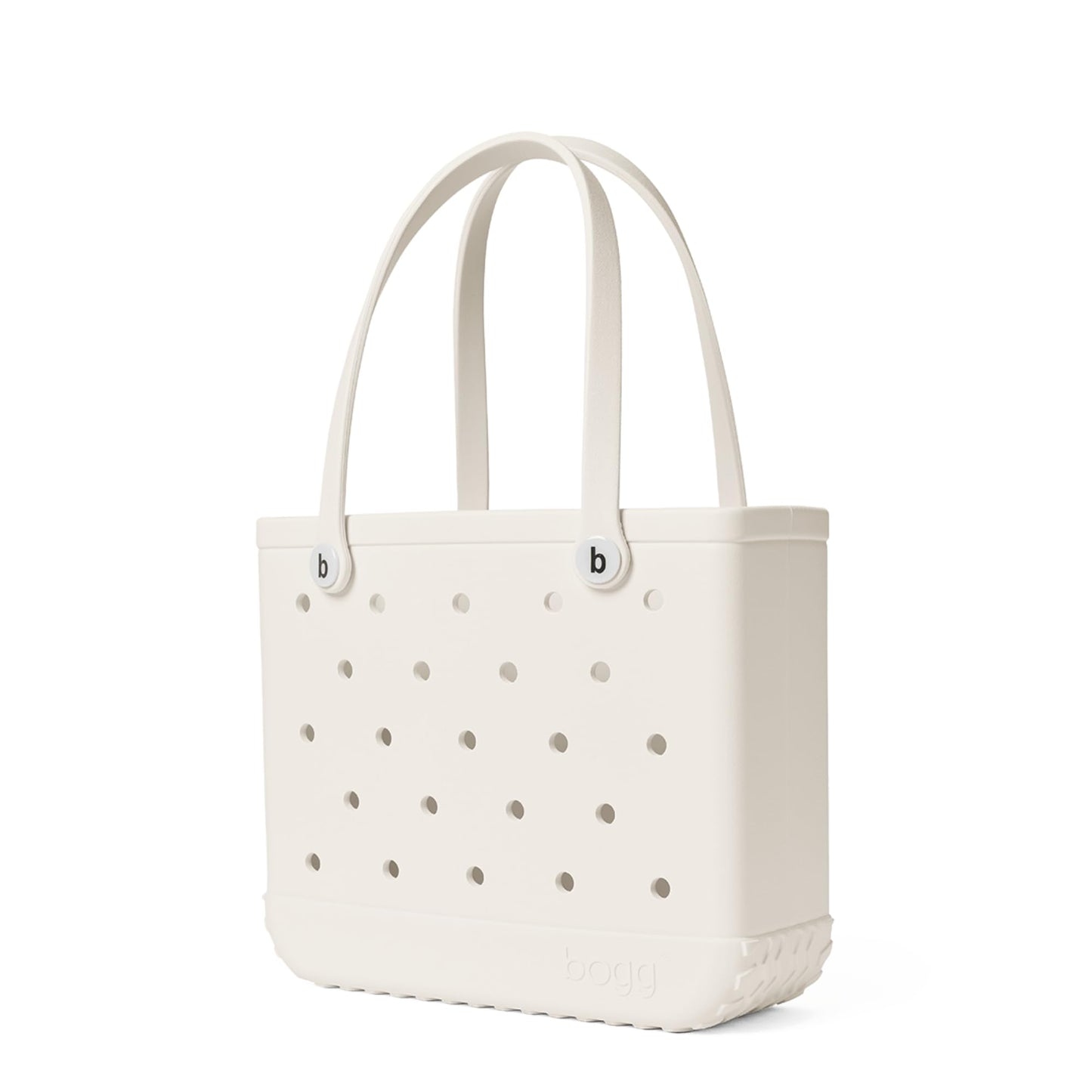 BOGG BAG - Medium Tote - Coconut, White Buttons - 15in L x 5in W x 12.5in H - Beach, Pool, Boat, Work, Sports - All Purpose EVA - Lightweight, Washable, Durable