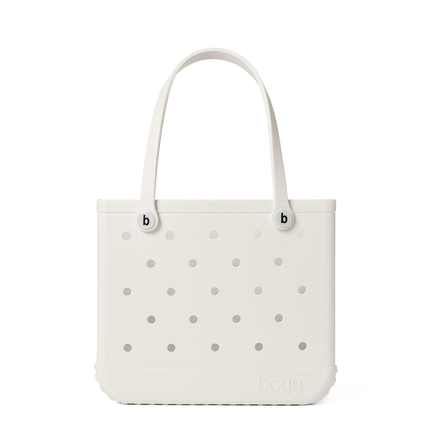 BOGG BAG - Medium Tote - Coconut, White Buttons - 15in L x 5in W x 12.5in H - Beach, Pool, Boat, Work, Sports - All Purpose EVA - Lightweight, Washable, Durable