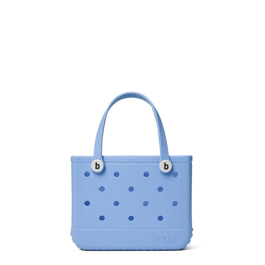 BOGG BAG - Bitty, Small Tote - Carolina on My Mind, White Buttons - 11in L x 4.5in W x 8.5in H - Beach, Pool, Boat, Work, Sports - All Purpose EVA - Lightweight, Washable, Durable