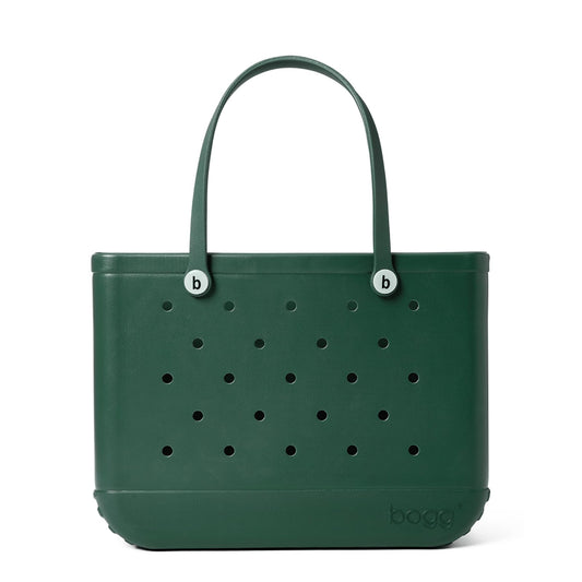 BOGG BAG - Original, Large Tote Bag - On the Hunter for a Green, White Buttons - 19in L x 9in W x 14in H - Lightweight, Washable, Durable - All Purpose EVA
