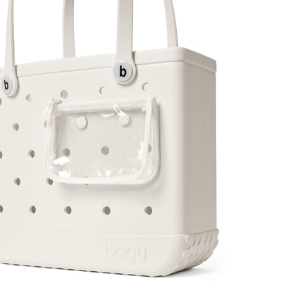 BOGG BAG - Medium Tote - Coconut, White Buttons - 15in L x 5in W x 12.5in H - Beach, Pool, Boat, Work, Sports - All Purpose EVA - Lightweight, Washable, Durable