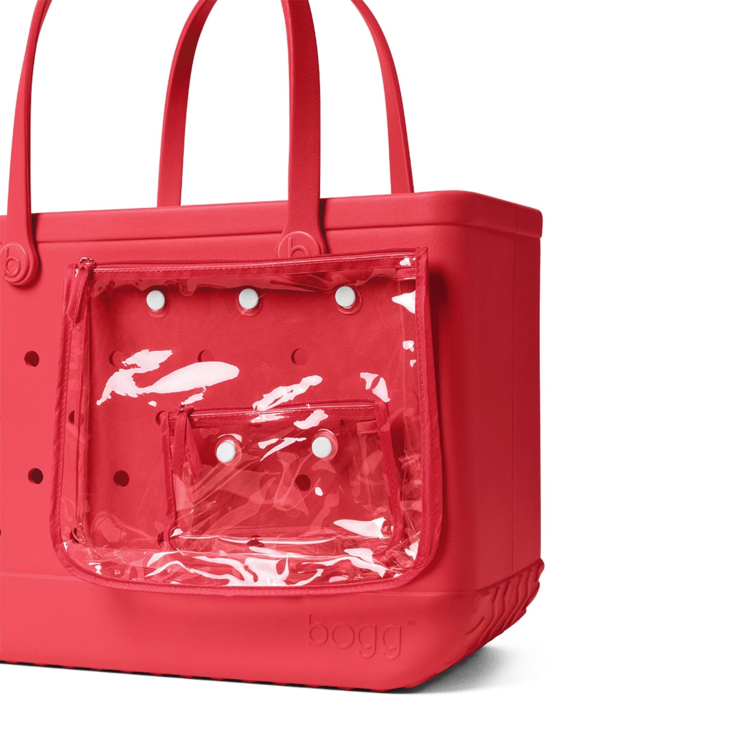 BOGG BAG - Original, Large Tote - Off to the Races, Red - 19in L x 9in W x 14in H - Beach, Pool, Boat, Sports - All Purpose EVA - Lightweight, Washable, Durable