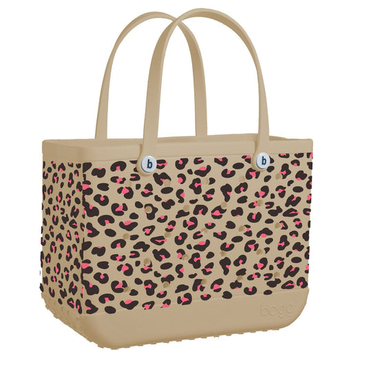 BOGG BAG - Original, Extra Large Tote Bag - Wild Child Pink Leopard - 19in L x 9in W x 14in H - Lightweight, Washable, Durable - All Purpose EVA - for Beach, Pool, Boat, Work, Sports